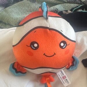Peek-A-Boo Plush Clownfish Stuffed Toy - Orange & White